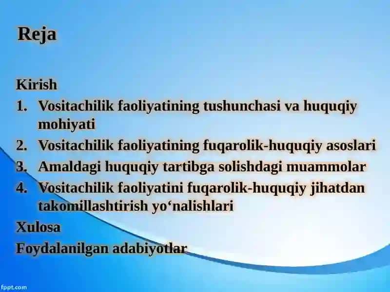 Vositachilik Faoliyati 2