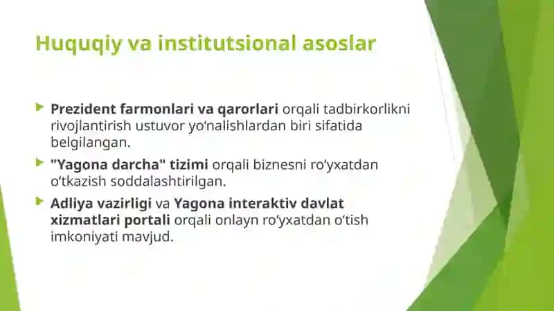 Tadbirkorlik faoliyatini moliyalashtirish jamg'armasi 2