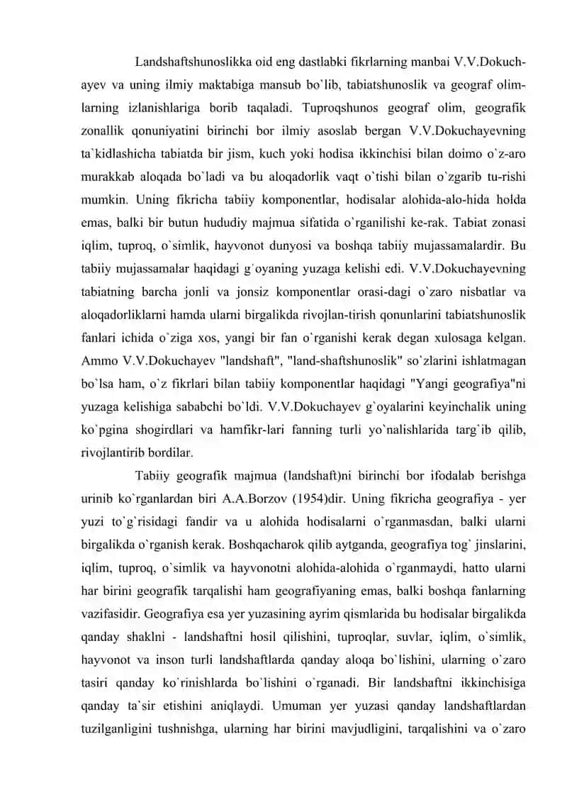 Landshaftlar geografiyasining rivojlanish tarixi. 2