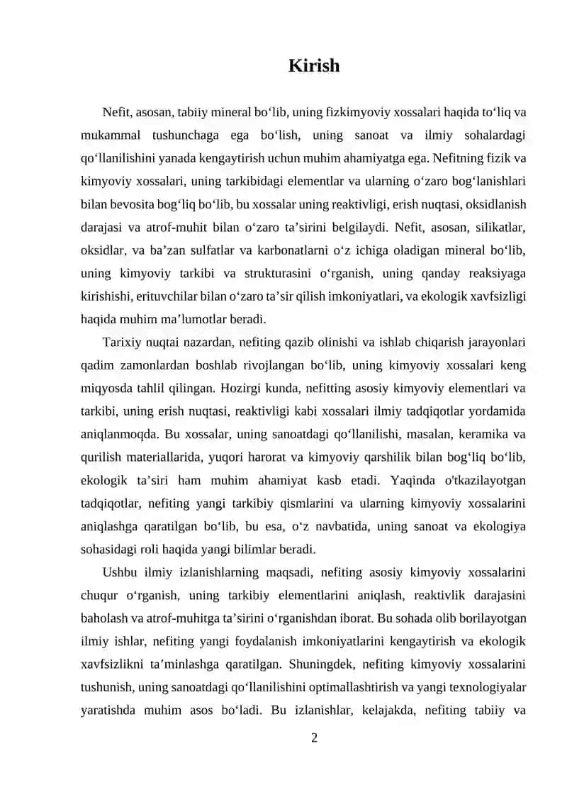 Nefitning Kimyoviy Tarkibi va Tuzilishi 2