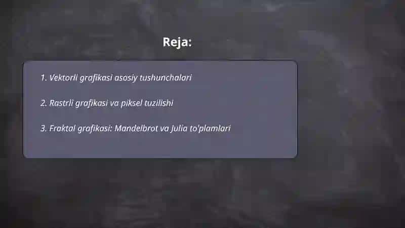 Kompyuter grafikasi turlari 2