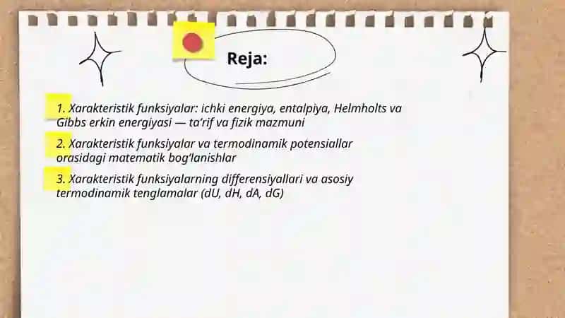 Xarakteristik funksiyalar 2