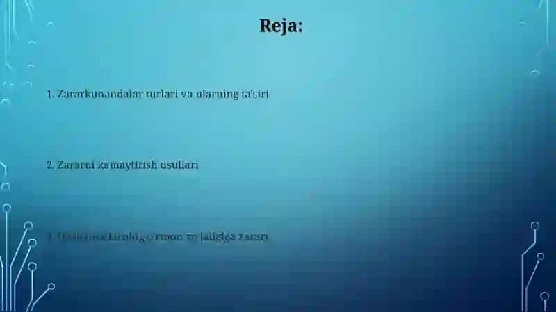 Hashorotlarning o'rmon xo'jaligiga zararini aniqlash 2