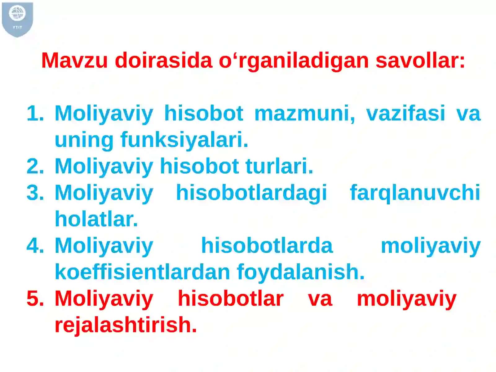 Moliyaviy hisobot: mazmuni, funksiyalari vaturlari 2