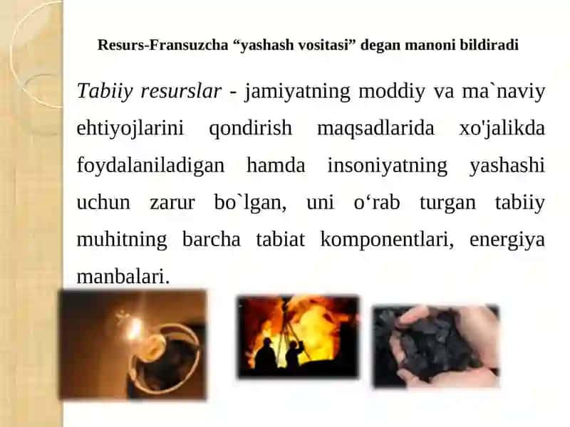 Tabiiy Resurslar 2