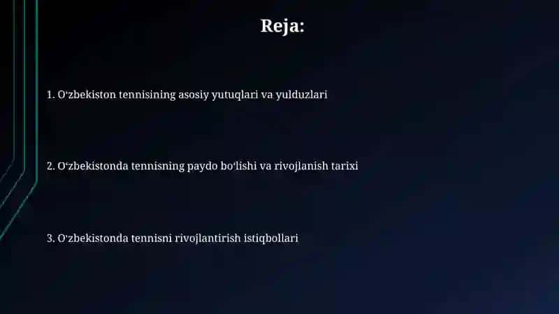 O'zbekistonda tennisning rivojlanishi 2