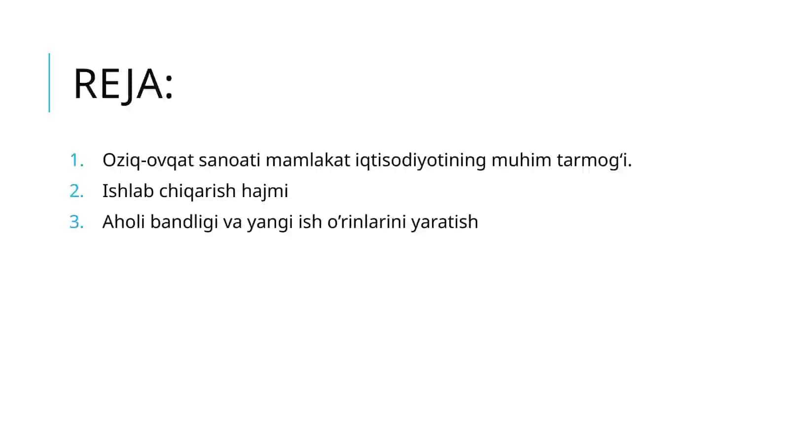 Oziq-ovqat sanoatining respublika sanoatidagi ahamiyati 2