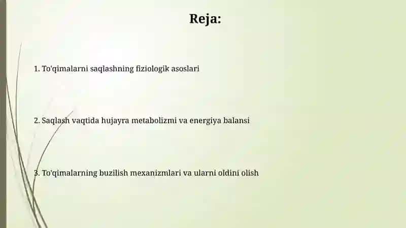 Donni saqlashda kechadigan fiziologik jarayonlar 2