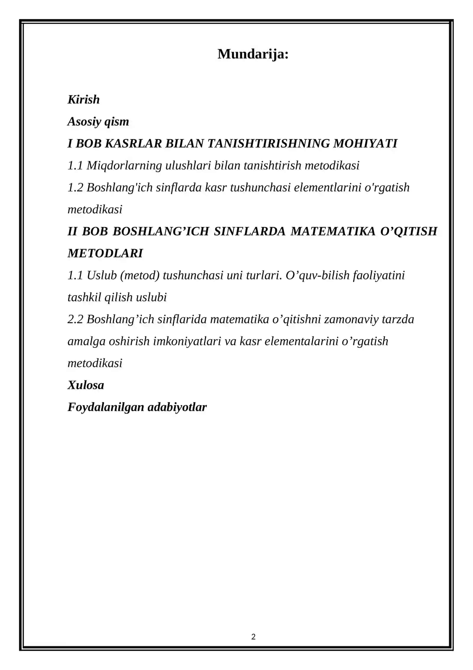 KASR TUSHUNCHASI BILAN TANISHTIRISH 2