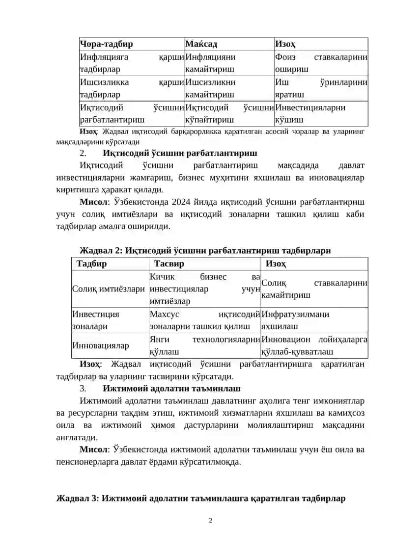 Молиявий сиёсат 2