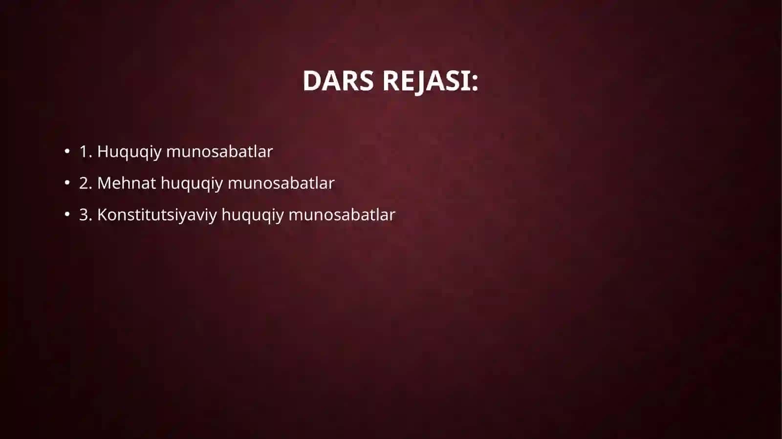 Huquqiy munosabatlar 2