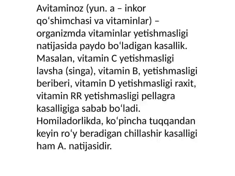 Avitaminoz 2