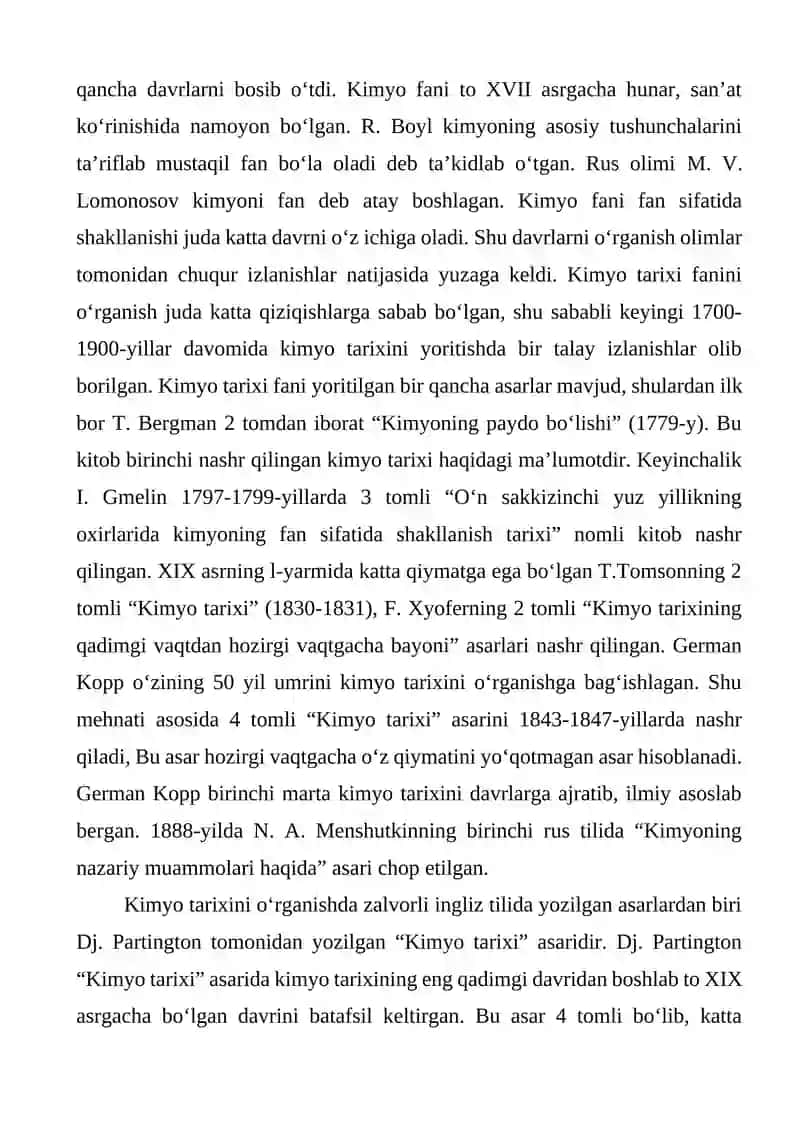 Kimyo va insoniyat sivilizatsiyasi 2