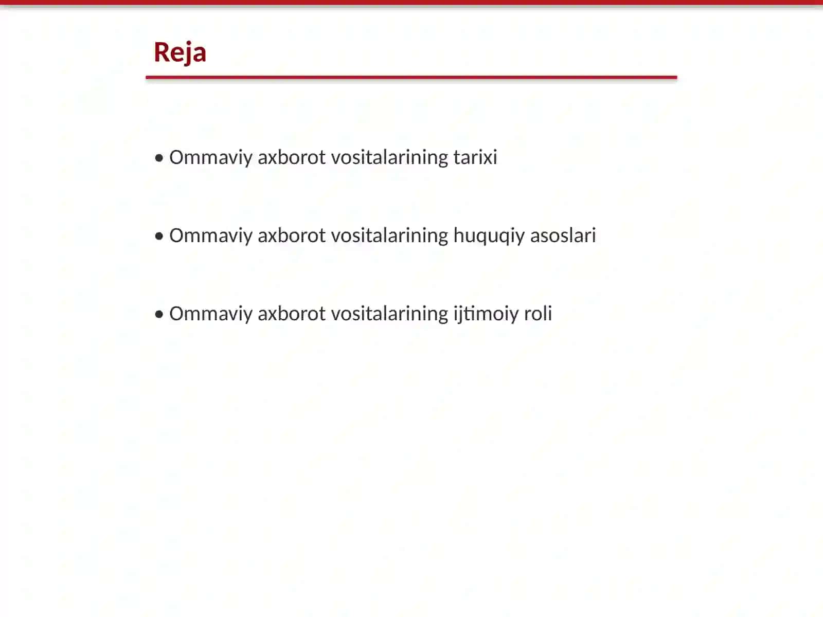Ommaviy axborot vositalarining faoliyati 2