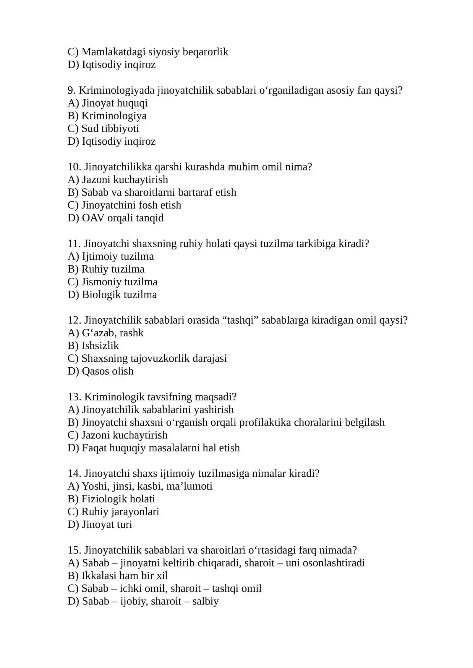 Jinoyatchilik sababi 2