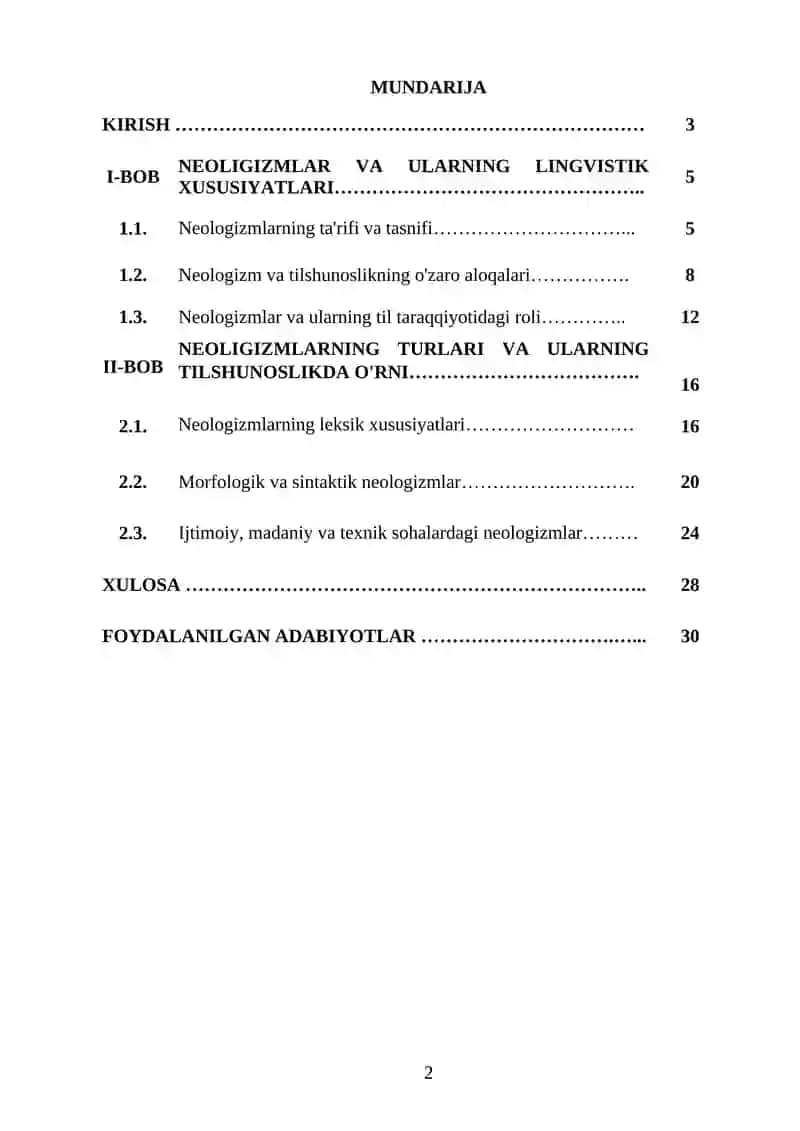 NEOLOGIZMLARNING LINGVISTIK TADQIQI 2