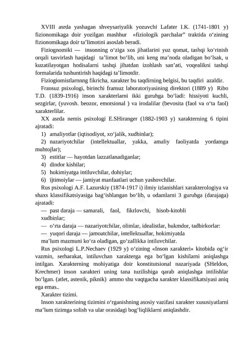 Xarakter trening dasturi 2