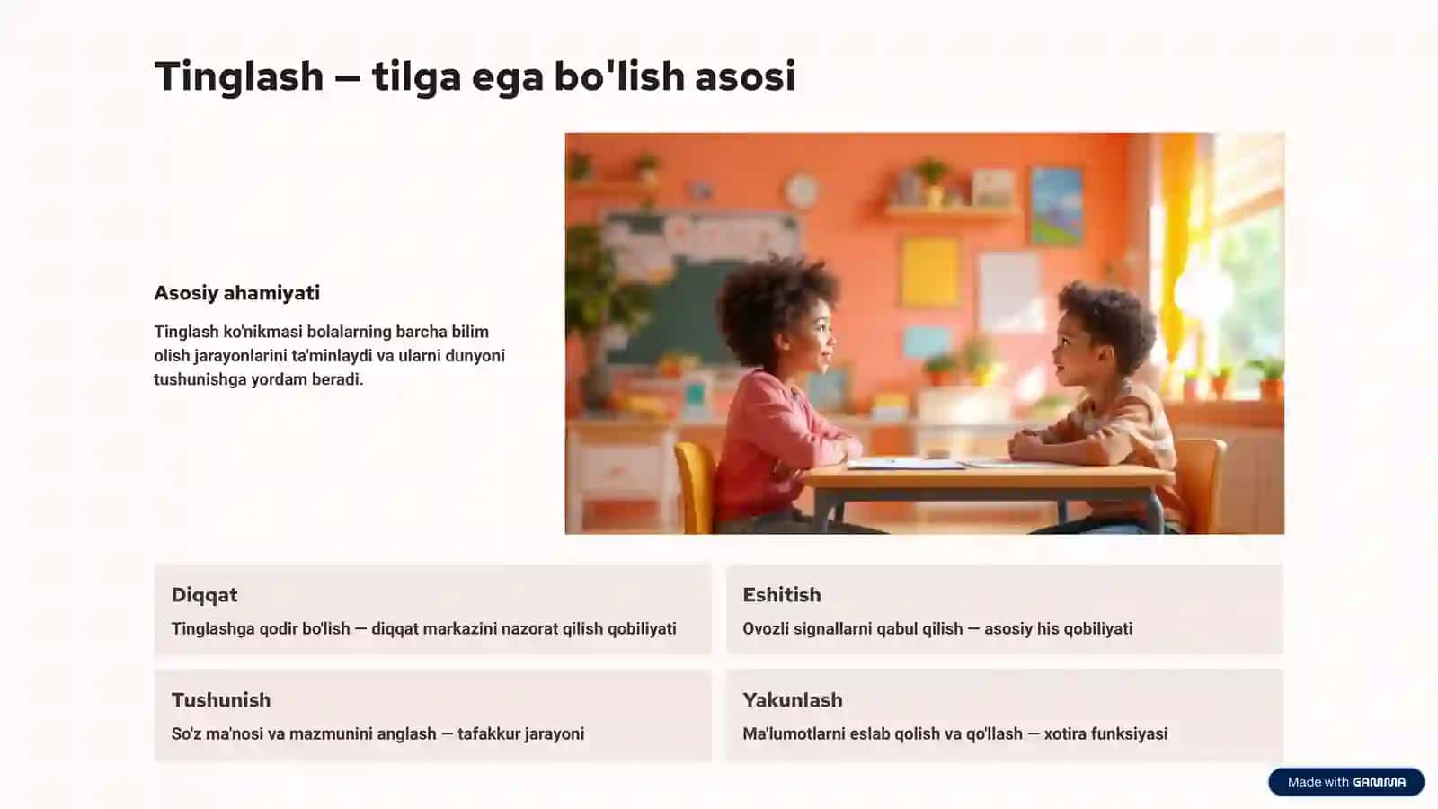 Bolalarni tinglashga o'rgatish 2