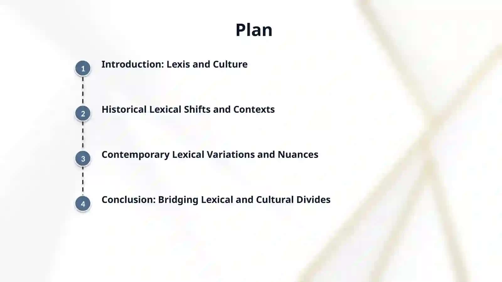 Interplay of Lexical Choice and Cultural Context  Create table comparing lexical  choices from various backgrounds 2