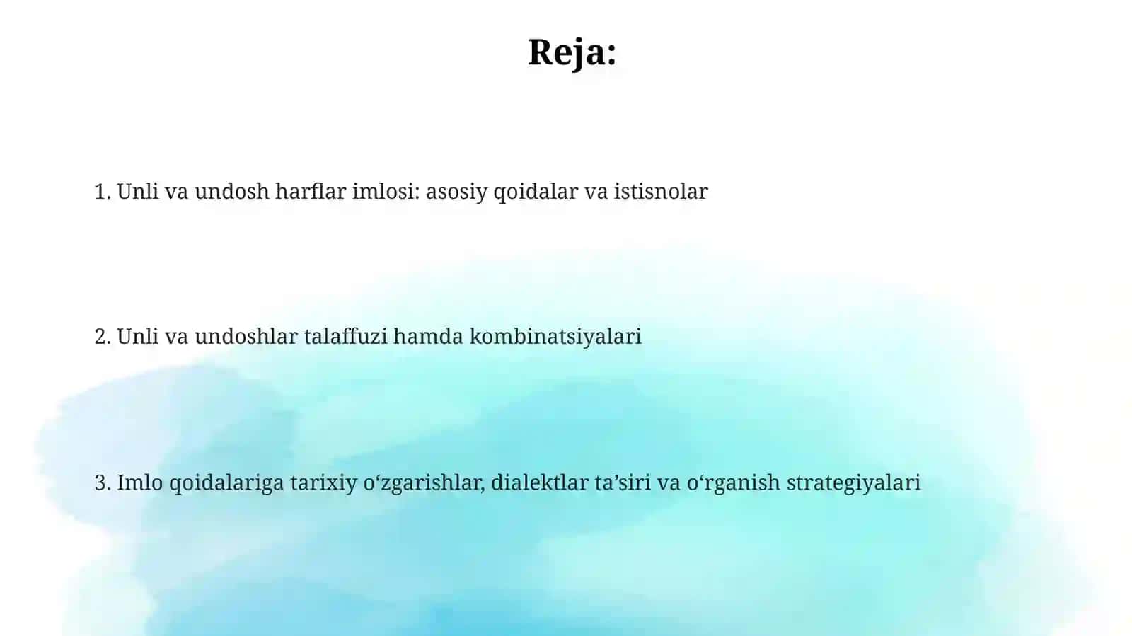 Unlilar va undosh tovushlar imlosi 2