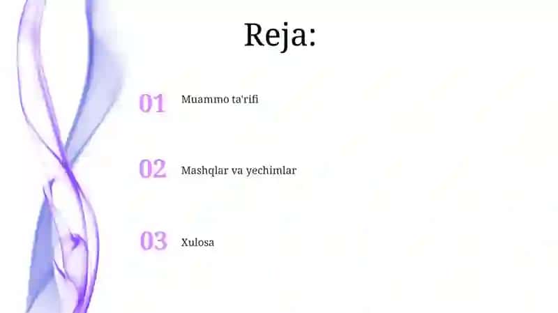 Muammo ta'rifi 2