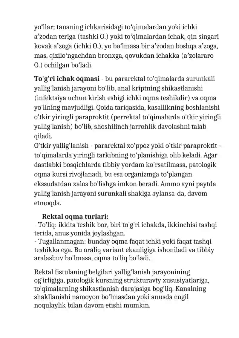 Ichak oqma yaralarini bartaraf qilish usullari 2
