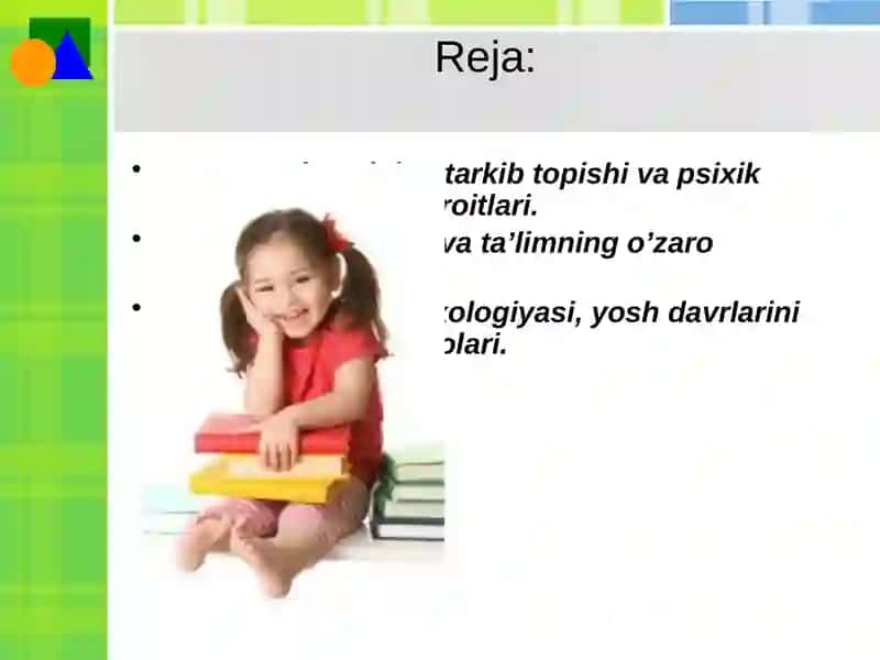 Psixikrivojlanish nazariyasi 2