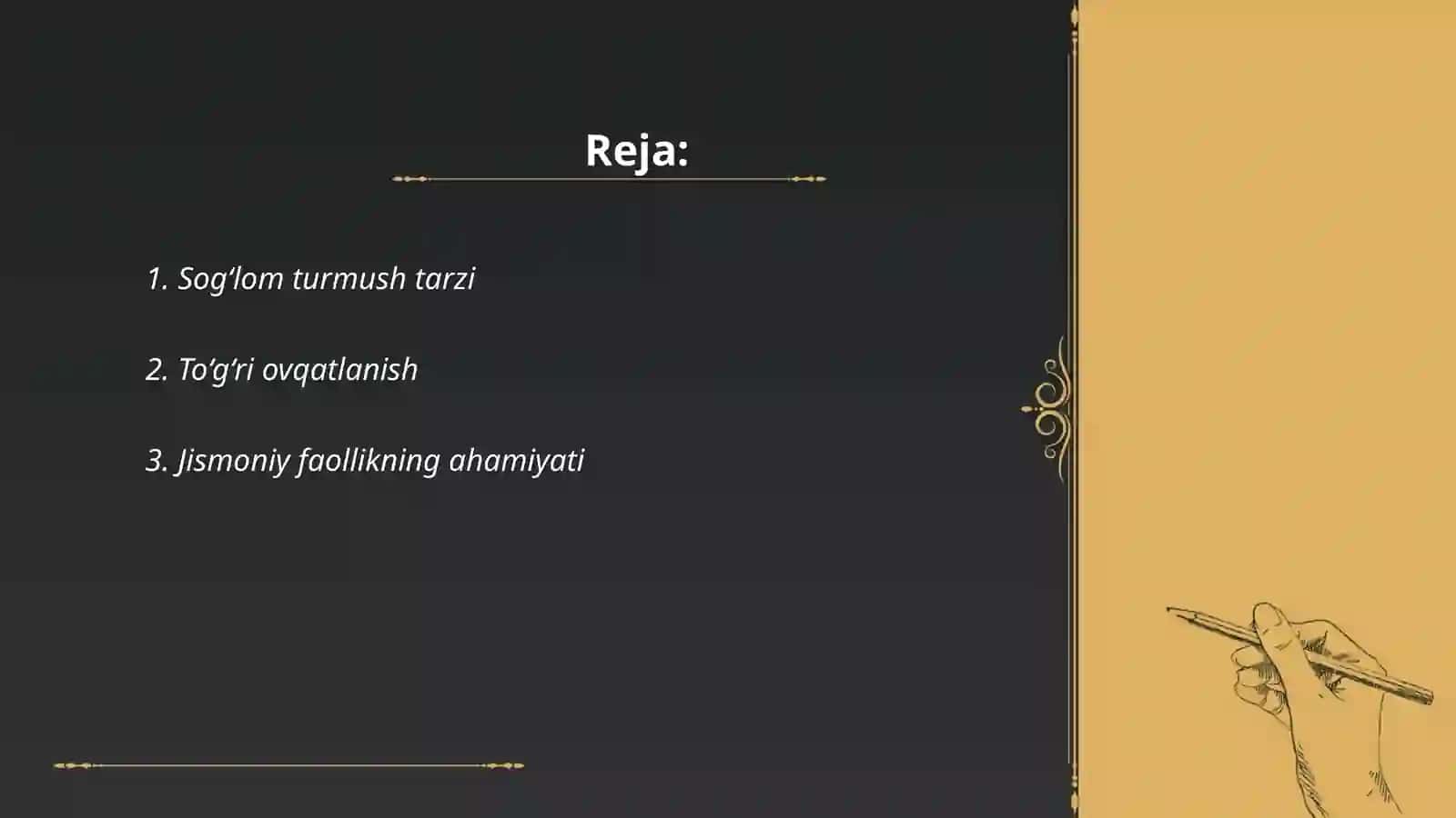Sog‘lom turmush tarzi 2