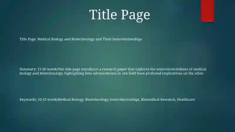 Medical Biology And Biotechnology And Their Interrelationships 2