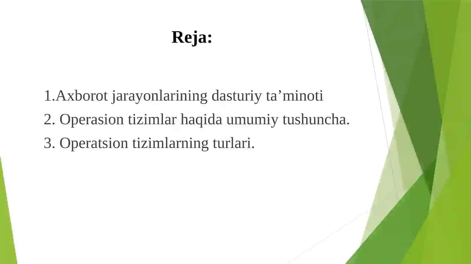 Zamonaviy kompyuterlarning dasturiy ta’minoti 2