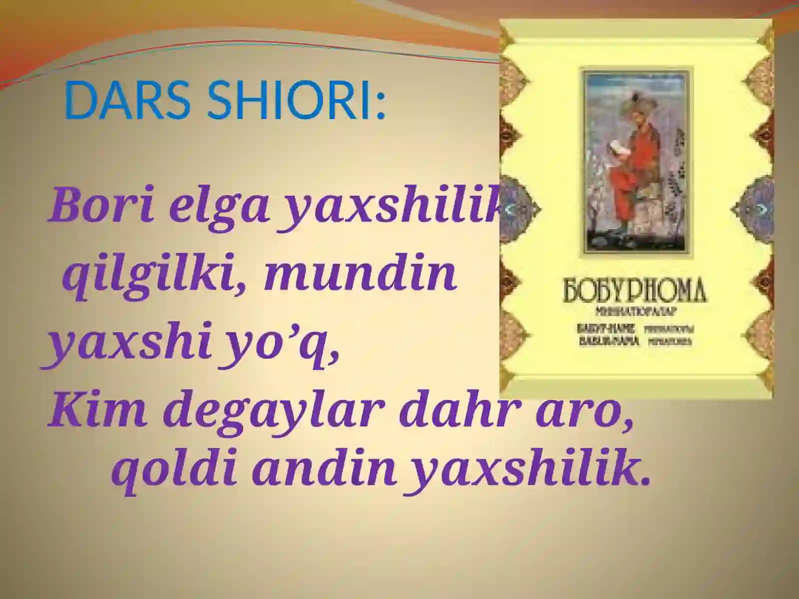 ZAHIRIDDIN MUHAMMAD BOBURNING ”BOBURNOMA” ASARINI O’RGANISH USULLARI 2