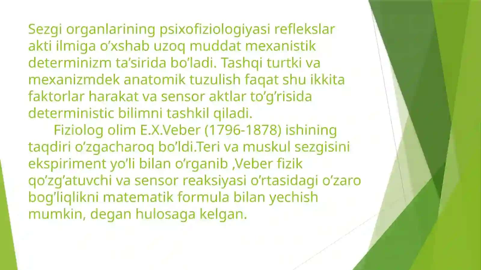 SENSOR JARAYONLARDA PSIXOFIZIOLOGIY 2