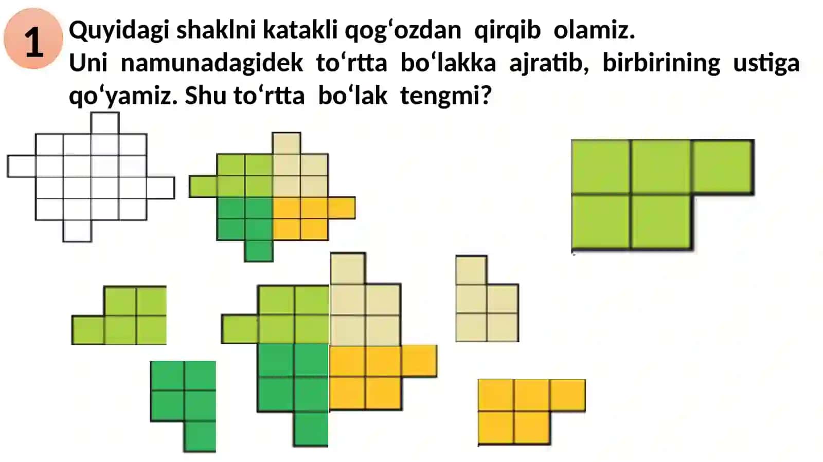 Bo‘laklari bo‘yicha shaklni yasash 2