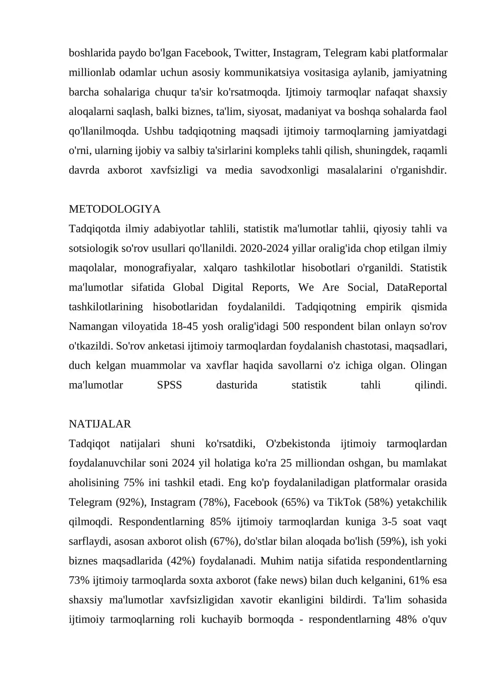 IJTIMOIY TARMOQLAR 2