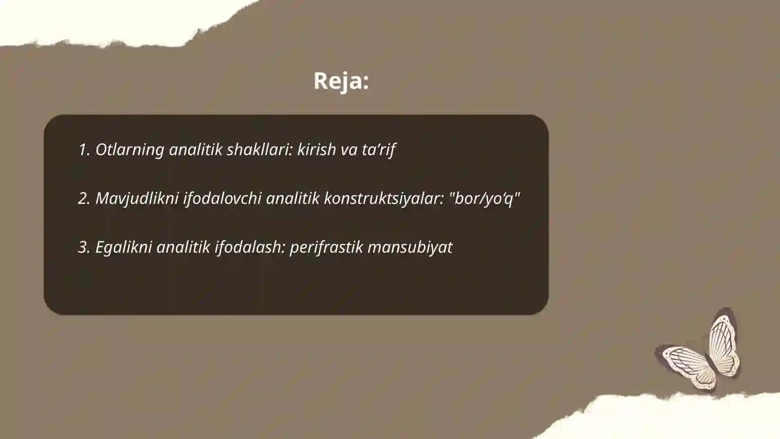 Otlarning analitik shakllari 2