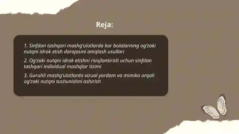 Ogʻzaki Nutqni Idrok Etish Metodikasi 2