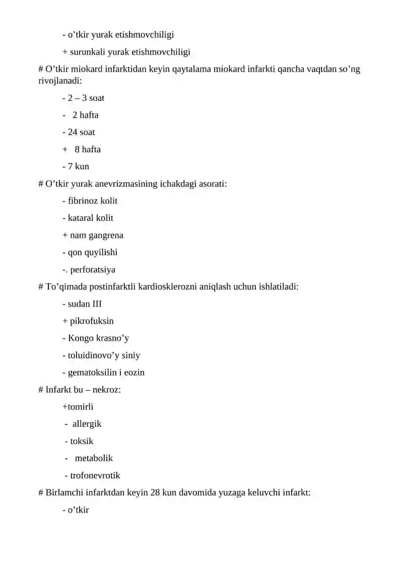 Yurak patologiyasi 2