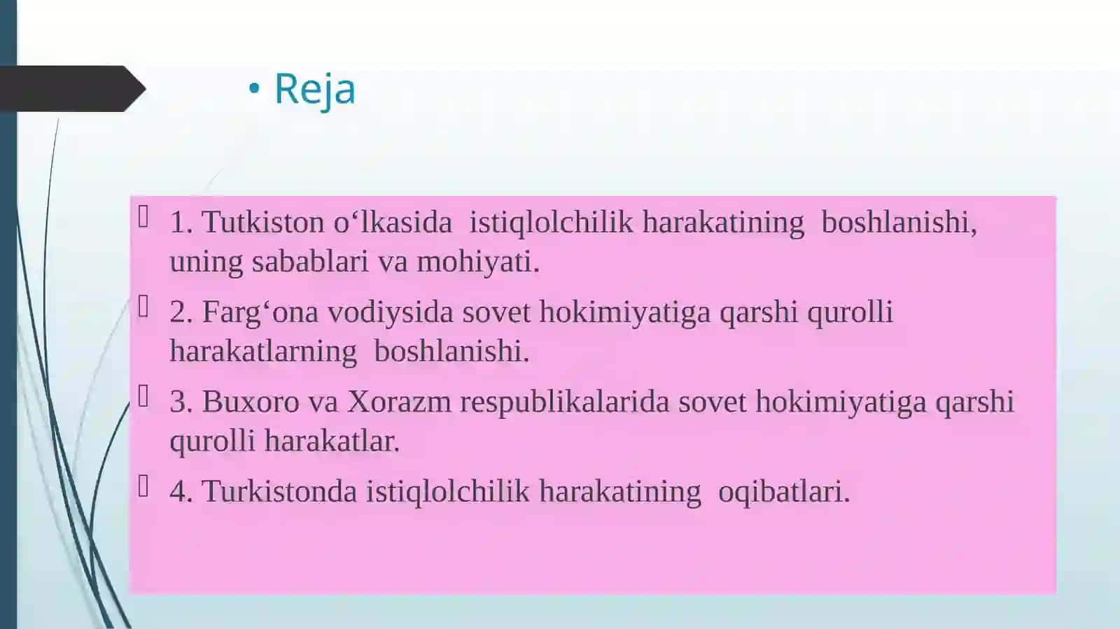 Turkistonda sovet hokimiyatiga qarshi qurolli harakatlar. 2