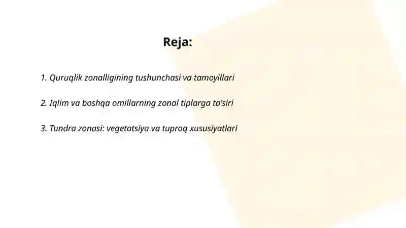 Quruqlik bilimlarining zonal tiplari 2