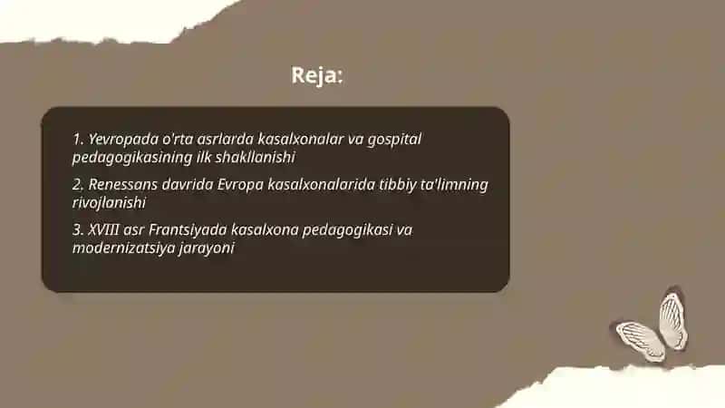 Gospital pedagogika fanining xorijiy davlatlardagi rivojlanish tarixi 2