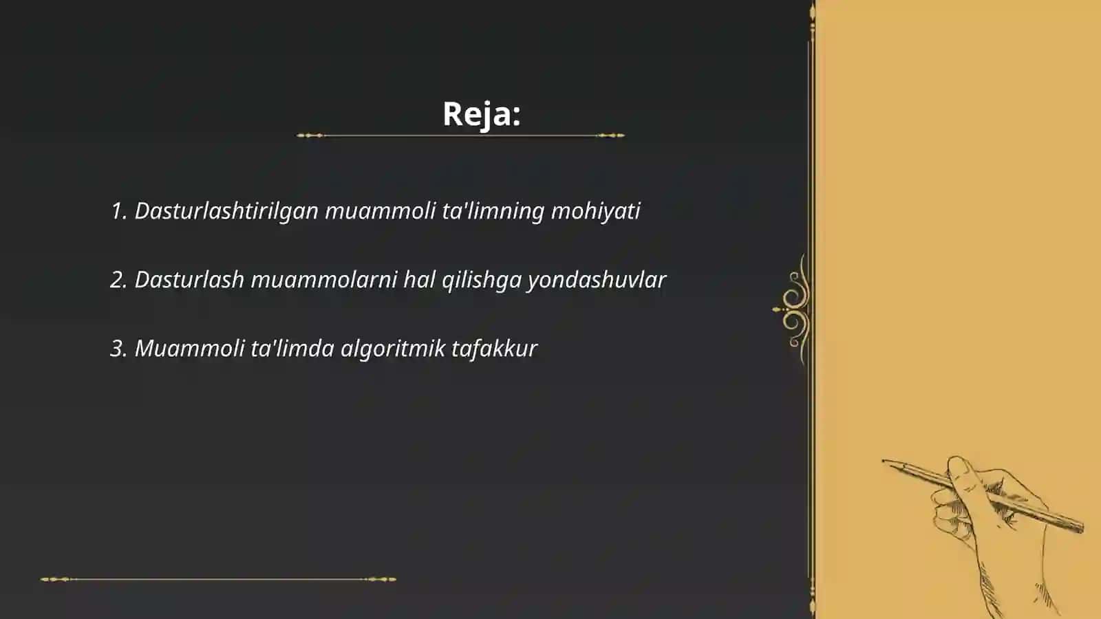 Dasturlashtirilgan muammoli ta'lim texnologiyalari 2