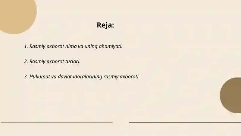 Rasmiy axborot tayyorlash 2