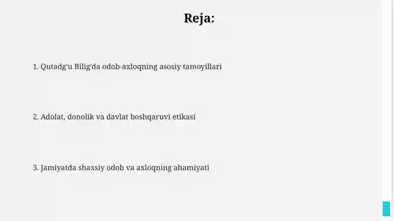 Qutadgu Biligda odob-oaxloq 2