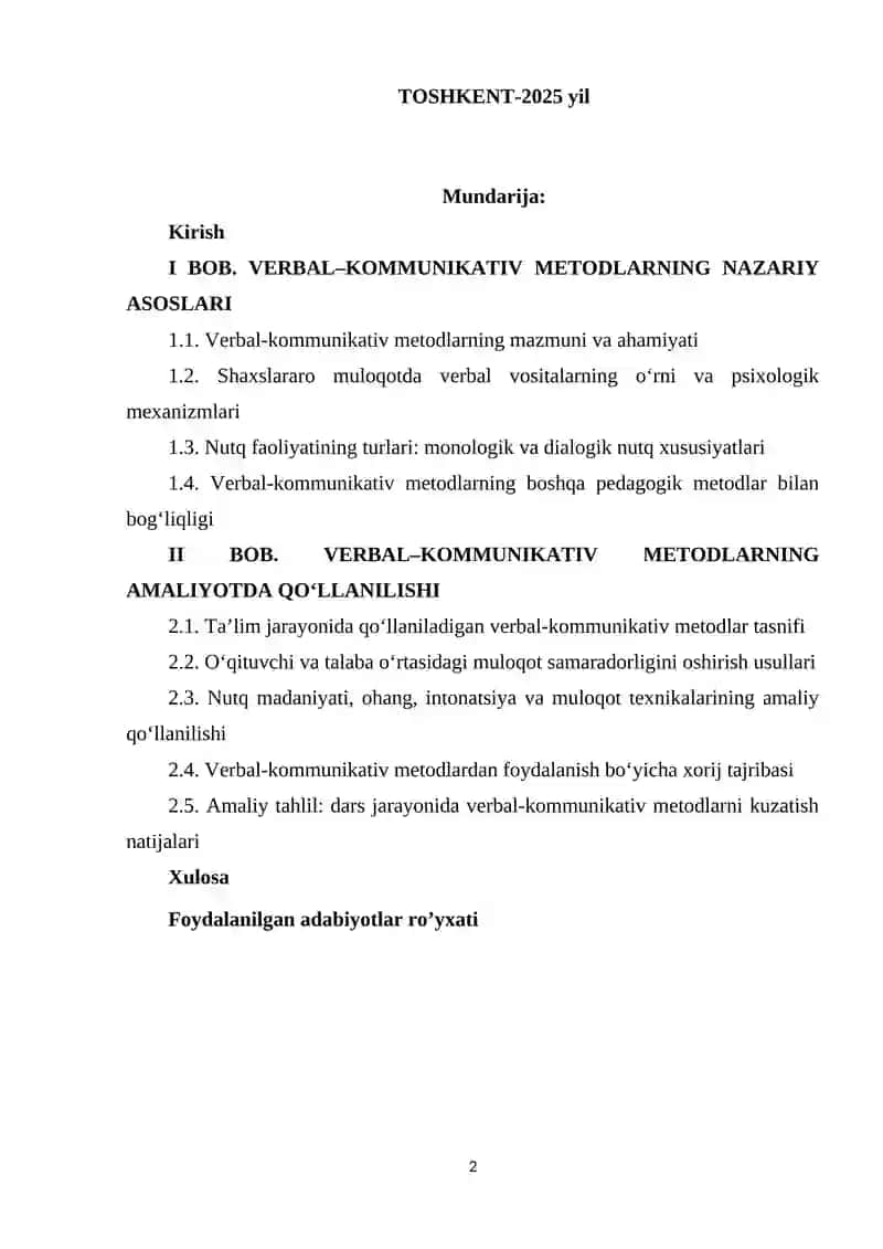 VERBAL-KOMMUNIKATIV METODLAR. 2