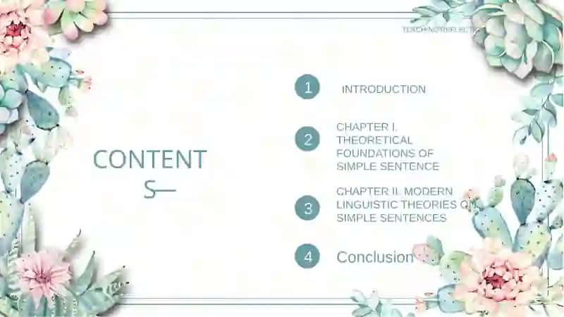 THEORIESOFSIMPLESENTENCEINMODERNLINGUISTICS 2