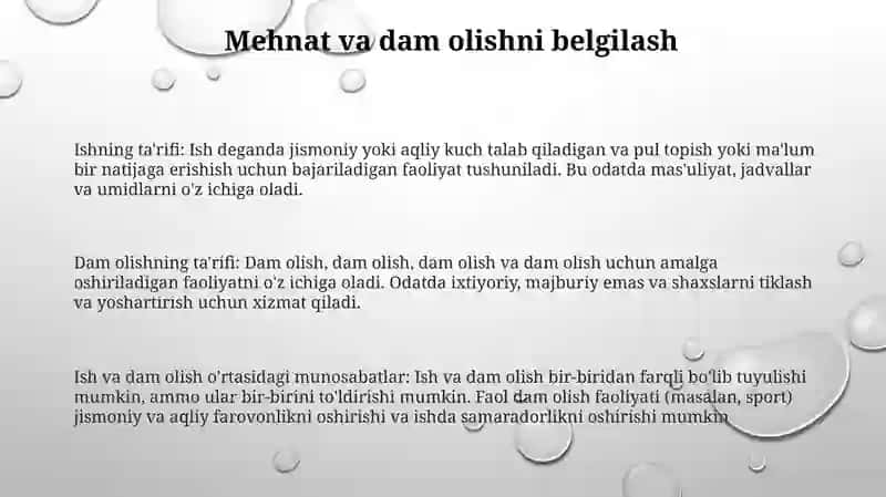 Mehnat Va Rekreatsiya 2