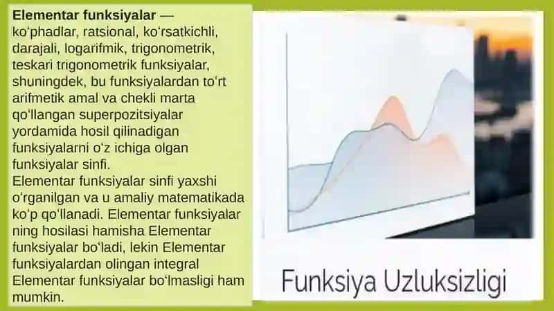 Asosiy elementar funksiyalar va ularning xossalari 2