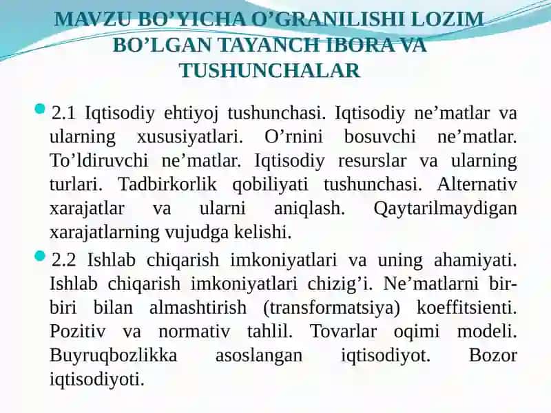 IQTISODIY BAZIS TUSHUNCHALARI 2