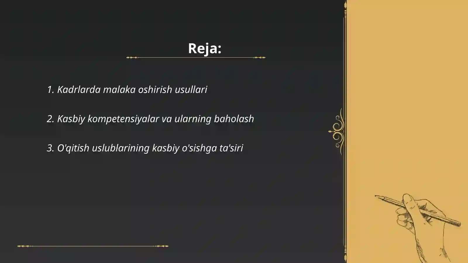 Kadrlarda malaka oshirish usullari 2
