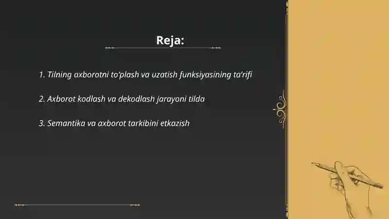 Tilning axborotni toʻplash va uzatish funksiyasi 2